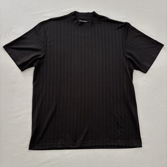 Pro Tour Other - Pro Tour Performance Golf Shirt Mens Size L Black Striped Short Sleeve Polo RARE